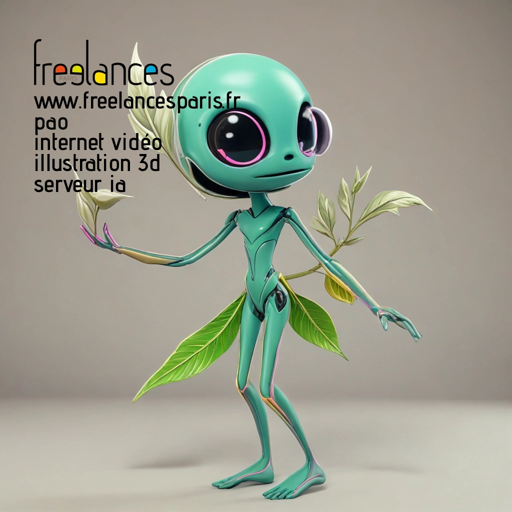 Pao mise en page internet vidéo illustration 3d serveur image IA générative AI freelance paris studio de création magazines C40N01L0